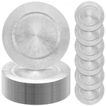 Charger Plates 50 Pcs 13 Round Silver Plastic Dinner Tanlade Bulk Shiny Table New. Price: $179.99.