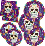 Day Of The Dead Party Supplies Set 150PC Sugar Skull Plates & Napkins Serve New. Price: $29.99.