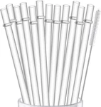 New 12 Pack Reusable Clear Plastic Straws Extra Long Stanley Cup Fast Shipping. Price: $12.99.
