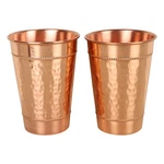 Drinking Glasses Pure Copper 13 Oz Large Set Of 2 Handcrafted Jypr Hammered Cups New. Price: $51.99.