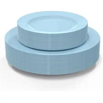60PCS Baby Blue Disposable Plastic Plates Heavy Duty For Wedding/shower New. Price: $29.88.