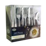 Cutlery Silvercolor Disposable Flatware Combo 160CT Set For Party Wedding New. Price: $23.08.