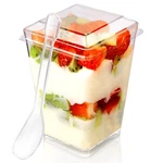 Fifwvgp 5 Oz 60PCS Plastic Dessert Cups With Lids And Spoons, Yogurt Parfait ... New. Price: $15.05.