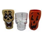 Vintage Signature Select Halloween Cups Set Of 3 Skull Pumpkin New Blow Mold. Price: $30.00.