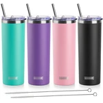 Koodee 20 Oz Stainless Steel Skinny 12 Ounces, Teal/purple/pink/black New. Price: $49.91.