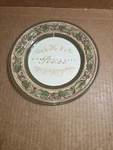 Plate Salad Holiday Traditions Precious Gift" Peace Amscan 3.8" Diameter Used. Price: $12.00.