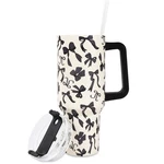 Jarthenaamcs Black Bow Tumbler With Lid And Straw 40OZ Ribbon Printed Tum... New. Price: $32.23.