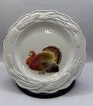 Vintage Small Otagiri Turkey Thanksgiving Plate Dish. 8 Perfect Used. Price: $12.00.