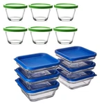 6-PC Libbey Stack-it & Ramekin Glass Food Storage Containers W/plastic Lids New. Price: $44.95.