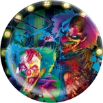 Creepy Carnival Blacklight Haunted Circus Halloween Party 10" Banquet Plates New. Price: $19.99.