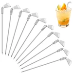 10 Pcs 4.7 Inch Metal Golf Cocktail Toothpicks Appetizer Fruit Skewers New. Price: $19.06.