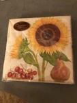 Caspari Sunflower Floral Fruit Botanical Studies Dinner Napkins G Hamilton - 20 New. Price: $19.99.