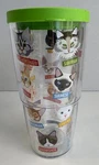 Tervis Flat Art Cats 24 Oz Insulated Tumbler Green Lid Feline Breeds Lady Used. Price: $12.89.