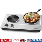 Double Burner Electric Hot Plate Easy Control Safe Portable Cooking Unit New. Price: $97.76.