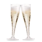 50 Plastic Champagne Flutes - Oz Disposable Clear Glasses For Par... New. Price: $28.92.