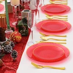 72PCS Plastic Plates With Gold Rim, Disposable Hammered Party I... New. Price: $55.05.