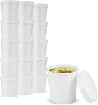 Mt Products White Disposable Paper Soup Cups With Lids 16 Oz - Pack Of 250 New. Price: $120.99.