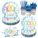 Easter Plates And Napkins Set 200 Pcs, Disposable Bunny Design Party Paper Ta... New. Price: $38.63.