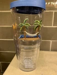 Tervis Palm Tree And Hammock Scene Made Usa Double Walled Insul 24 Oz Tumbler Used. Price: $7.99.