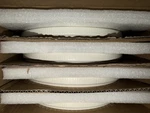 Box Of Famiware Star Dinnerware Set (4) 10" Plates 8" Salad New. Price: $38.25.