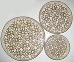 Magenta Studio Ceramic Round Trays Stacking Serving Decorative Linen Beige New. Price: $64.99.