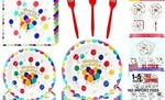 Birthday Party Supplies For 24 Guests 96-PIECE Disposable Color Balloon New. Price: $20.25.
