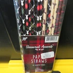 Seasonal Accents 40 Assorted Paper Straws - Dachshund Dog Plaid Deer Stags Unspecified. Price: $14.99.