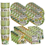16 Guest Home Sweet Party Supplies Set Plates Napkins Cups Kit New. Price: $28.85.