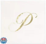 Gift Boutique - 100 Gold Monogram Cocktail Napkins Letter Disposable Paper New. Price: $34.99.