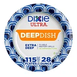 Dixie Ultra Extra Deep Dish Paper Plates 28 Ounce (115 Count) New. Price: $38.54.