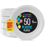 Exquisite 9 Inch White Plastic Dinner Plates - 50 Count Heavy Duty Disposable... New. Price: $21.05.