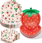 Oumuamua 150PCS Strawberry Plates Napkins Birthday Decorations, 8.5 And 9 Inch New. Price: $42.99.