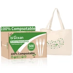 Biocean Extra Heavyduty Compostable Forks 500 COUNT7IN Disposable Cutlery No New. Price: $91.46.