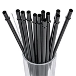 Dakoufish 11" Black Reusable Plastic Drinking Straws Set Of 12 With Cleaning Bru New. Price: $10.48.