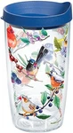 Tervis Watercolor Songbirds Insulated Tumbler With Wrap And Blue Lid, 16 Oz, New. Price: $25.29.