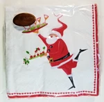 Caspari Holiday Beverage Napkins Santa Serving Cocktails Christmas Paper New. Price: $16.99.