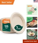Paper Plates, 100% Compostable Heavy Duty, Disposable 7 Inch, Small Dessert P... New. Price: $34.39.