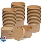 Gusto 8 Oz. - 25 Count Kraft Paper Food Containers With Vented Lids Go New. Price: $21.49.