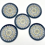 Members Mark Olympus Medallion Melamine 5.75 Bread Plates Saucers SET/5 Used. Price: $25.00.