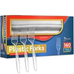 360 Count Clear Plastic Forks Heavy Duty Premium Disposable Heat Resist... New. Price: $25.25.
