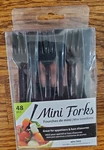 Mini Forks Black 48 Pieces - Jacent Hors Oeuvres Pearlized Plastic Disposable New. Price: $10.98.