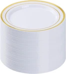 Bestvip 100PCS Gold Plastic Plates, 10.25 Inch Disposable Dinner Party ... New. Price: $49.10.