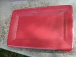 Ihr Ideal Home Range 8 Large Red Cafe Plates 7.5" X 12" Plastic Coated 4 Packs New. Price: $25.50.
