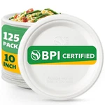 100% Compostable Paper Plates, Inch, 125 Count, Biodegradable Bagasse Plat... New. Price: $39.64.
