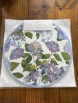Caspari Round Paper Placemats, Purple Hydrangeas And Porcelain, 12 Total, New. Price: $35.99.