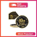 Ldfdrt 60TH Paper Party Plates And Napkins 50PCS 9" Black Birthday Dessert New. Price: $14.20.
