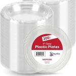 200 Clear Plastic Set - 9 Inch Dinner Plates, Disposable Plate... New. Price: $47.99.