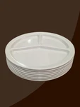 Carlisle Kingline Melamine Light Beige Tan 3 Compartment Dinner Plate Of 8 New. Price: $39.99.