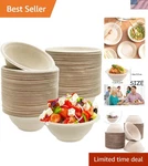 Versatile 8 Oz Compostable Paper Bowls, 100-PACK Perfect For Soup & Salad New. Price: $19.99.