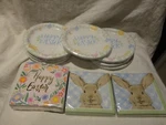 Lot Of 164 Special Occasion Happy Easter Bunny Plates/napkins & Roobee New. Price: $24.99.